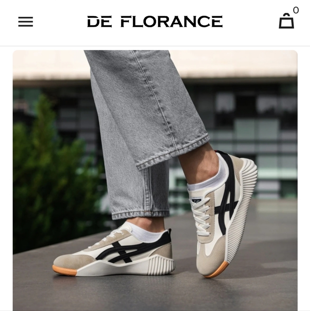 Cream and Black Sneakers - Picture 2 of 13